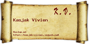 Kasjak Vivien névjegykártya